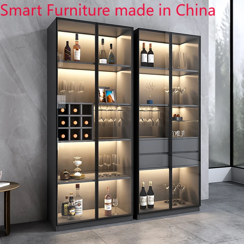 

Glass Display Wine Cabinets Living Room Luxury Storage Modern Wine Cabinets Simplicity Home Estante Vinos Sideboards QF50JG