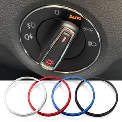 Car Headlight Switch Decorative Frame Trim Ring Sticker Fit for Volkswagen VW Golf Jett MK5 MK6 Passat B6 B7 CC Touran Tiguan