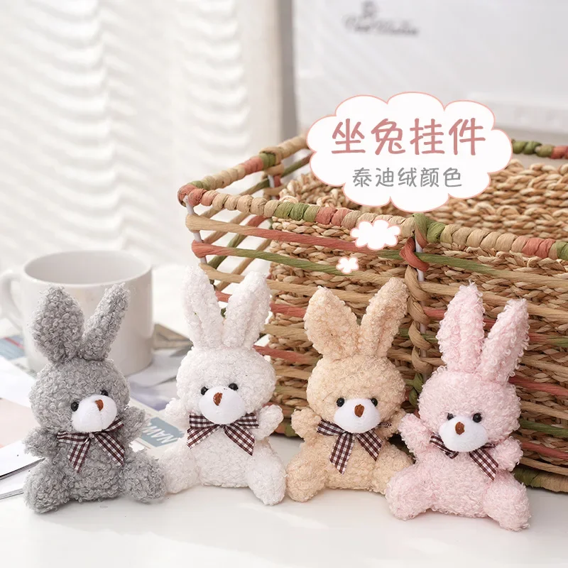 

12CM Cute Rabbit Bow Plush Stuffed Doll Tie Bunny Soft Pillow Plush Toy Home Decor Kid Gift Christmas Decoration