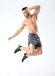 Pantalones cortos deportivos 2 en 1 para hombre, Shorts de cintura alta, secado rápido, doble capa, entrenamiento de maratón, transpirables, para correr
