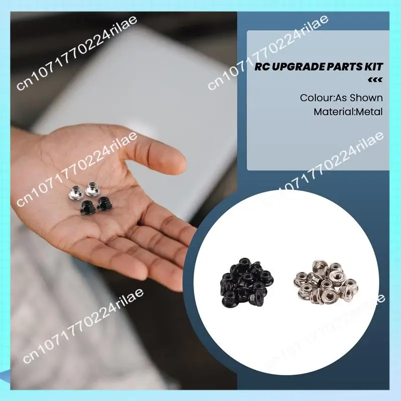 A17Z M4-Nuts Multicolor Nylon Lock Hexagon Nuts Screw Cap With Flange Race Spec For RC Buggy-Race