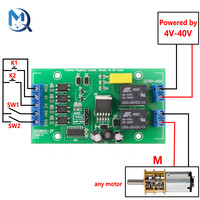 DC 6V 12V 24V DC Motor Forward and Reverse Controller 20A High Current with Limit Relay Driver Lifting Control Board P0