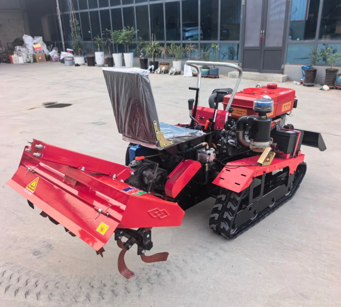 25-35 Horsepower Multi-functional Tracked Mini Tiller, Mini Rideable Tractor, with Various Accessories Available.