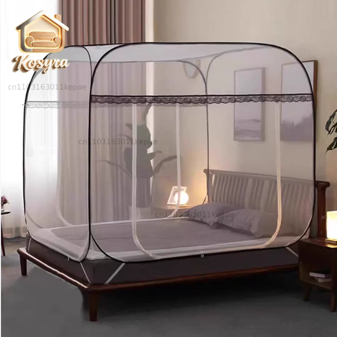 Installation-free 120/135 Yurt Mosquito Net 150/180 Double Household 200/240 Enlarged Encryption