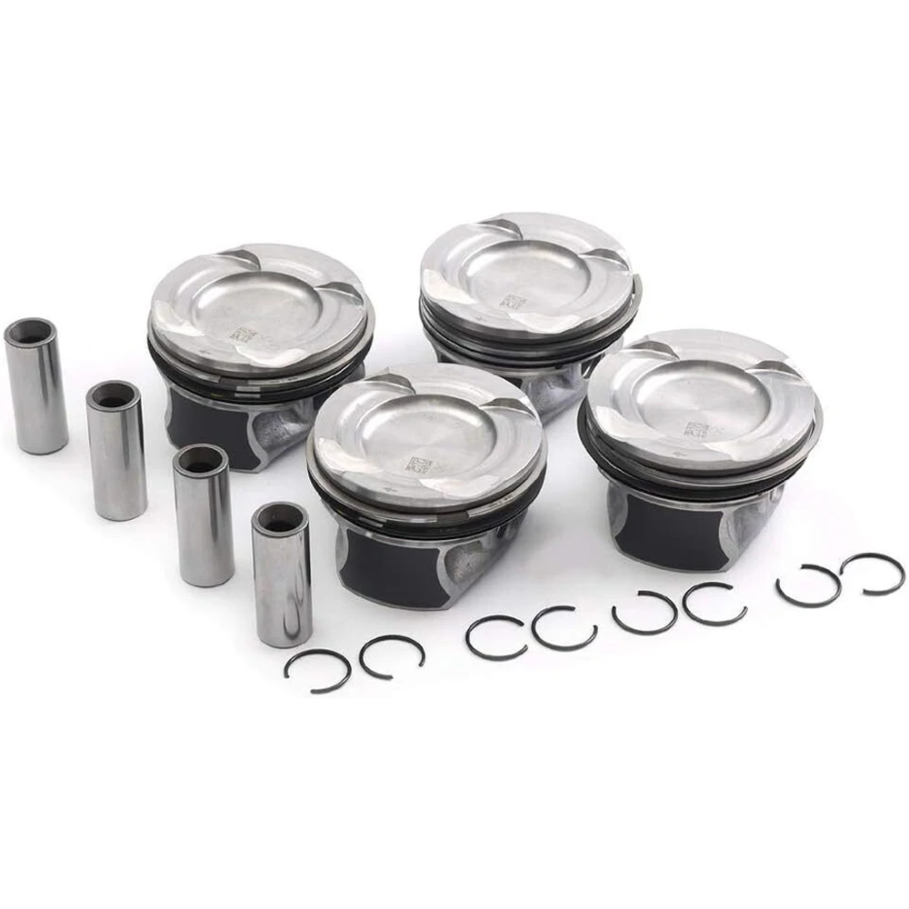 Engine Pistons with Rings Set Fit 1.6 L T M274 For Mercedes-Benz C180 CGI E180 SLC180 1.6T 1.6L M274.910 A2740301017 STD 0.5