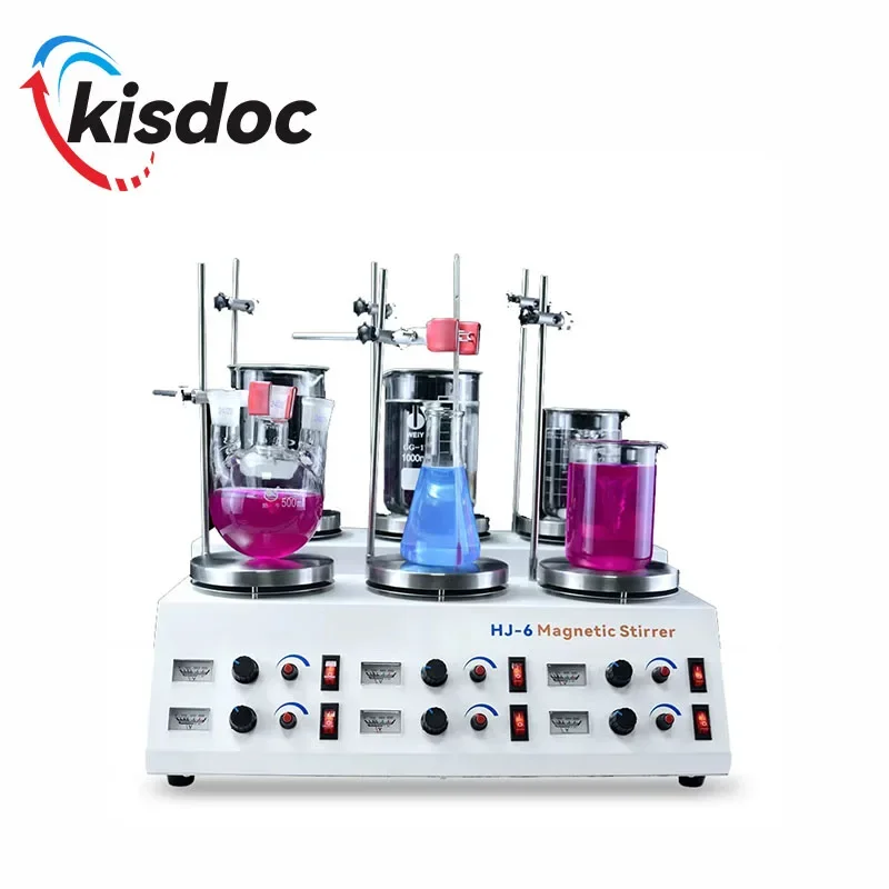 

kisdoc Six positions asynchronous heating magnetic stirrer