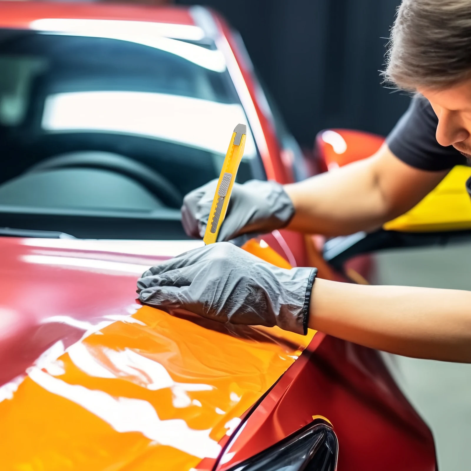 

Car Film Scraper Durable Plastic Squeegee Kit for Window Tinting Home Phone Film Application Smooth NonScratch Multipurpose