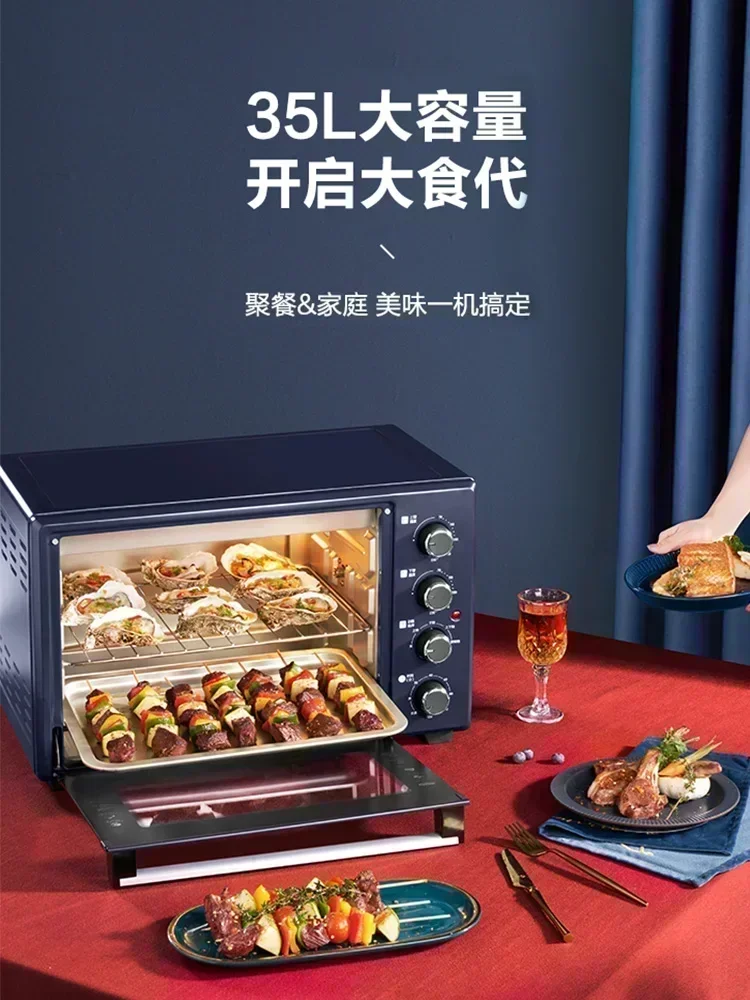 New Home Kitchen Electric Oven with Three-Knob Control: Perfect for Baking, Roasting, and Multi-Functional Cooking