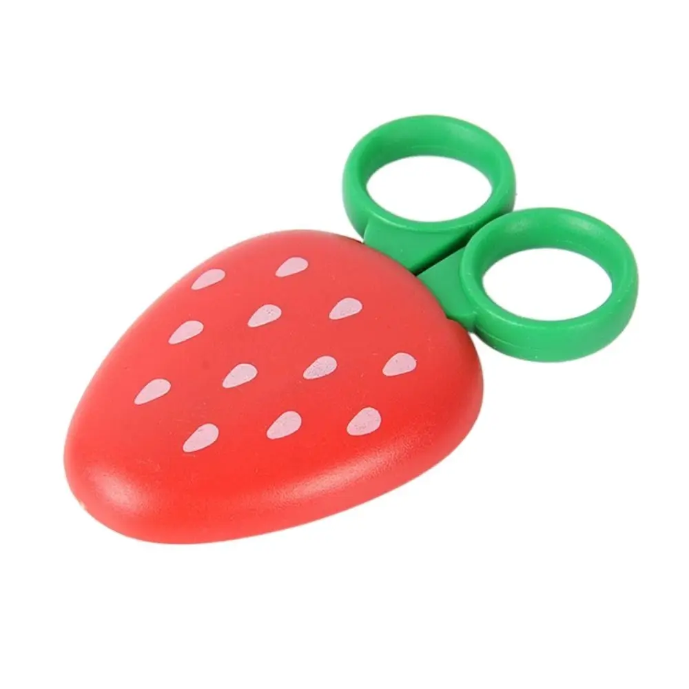 4Pcs Magnetic Cartoon Fruit Scissors Grape Banana Safe Mini Scissor Refrigerator Sticker Carrot Shape Paper Cutter Stationery