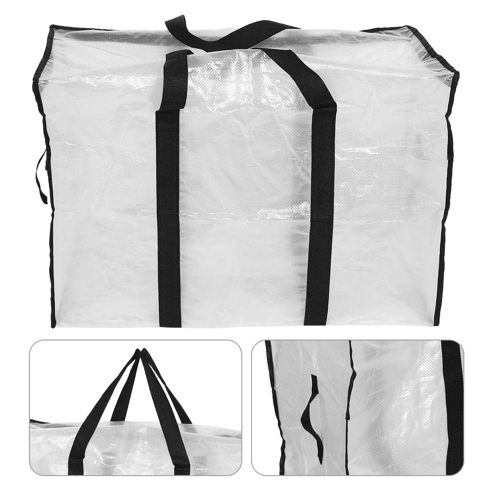 

Extra Large Storage Bag Heavy Duty Waterproof Blanket Tote with Comfortable Handles for Moving Packing Clothes Bedding Organizer