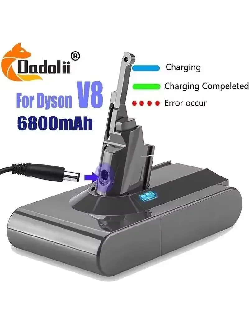 

High Capacity 6800mAh 21.6V Battery Pack for Dyson V8 Replacement Vacuum Cleaner Battery Lithium 18650 Rechargeable