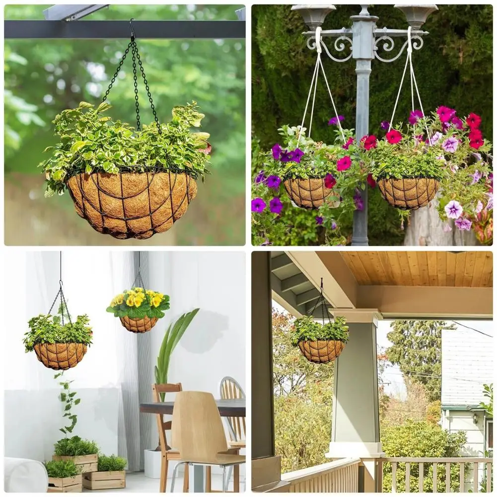 Thick Coconut Liner Eco-friendly Thick Coconut Fiber Hanging Basket Liners for Outdoor Flower Pots Natural Round Shape