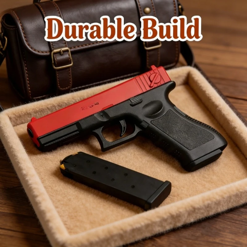 Manual G17 Soft Bullet Gun Realistic Toy Gun with Laser Lower Magazine Outdoor Shooting Game Toy