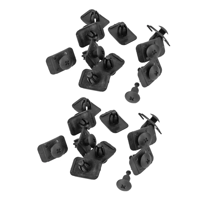 Fender Liner Fastener Rivet Push Clips Retainer For Mazda 323 626 929 CX-9 Miata Millenia MPV MX-3 MX-6 Black, 20Pcs