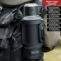1 PC Large thermos -1.7L/2.0L/2.5L stainless steel thermos, suitable for travel, camping -2.5 liters super large vacuum insulati