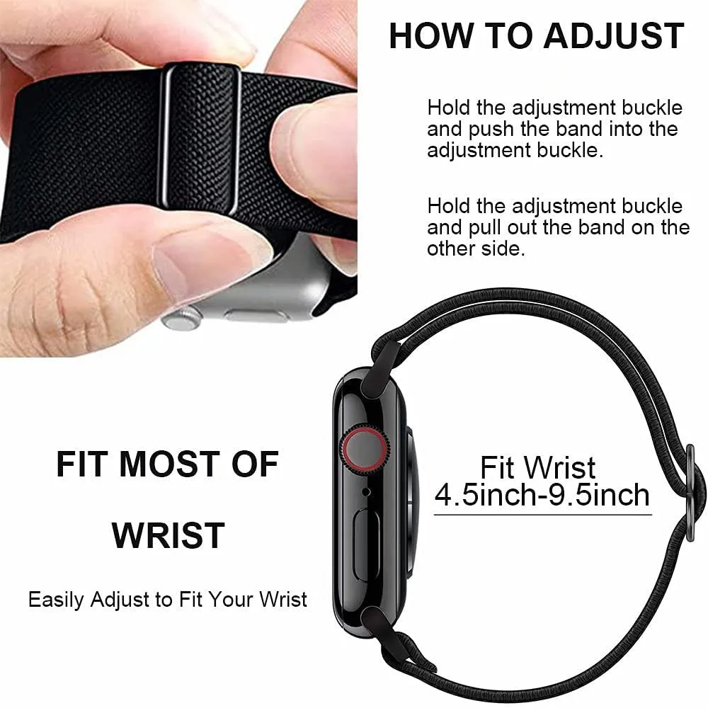 Solo Loop Strap+Case For Apple Watch Band 44mm 41mm 45mm 40mm 42mm 38mm Nylon band+screen protector iWatch series 5 4 3 SE 6 7