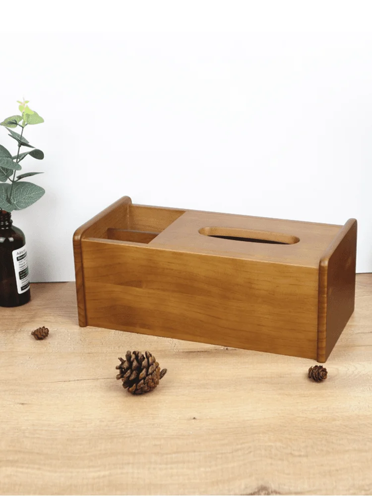 

Wooden Multi-Functional Tissue Box Home Creative Living Room Remote Control Storage Box mat Sle Bedroom Tea Table