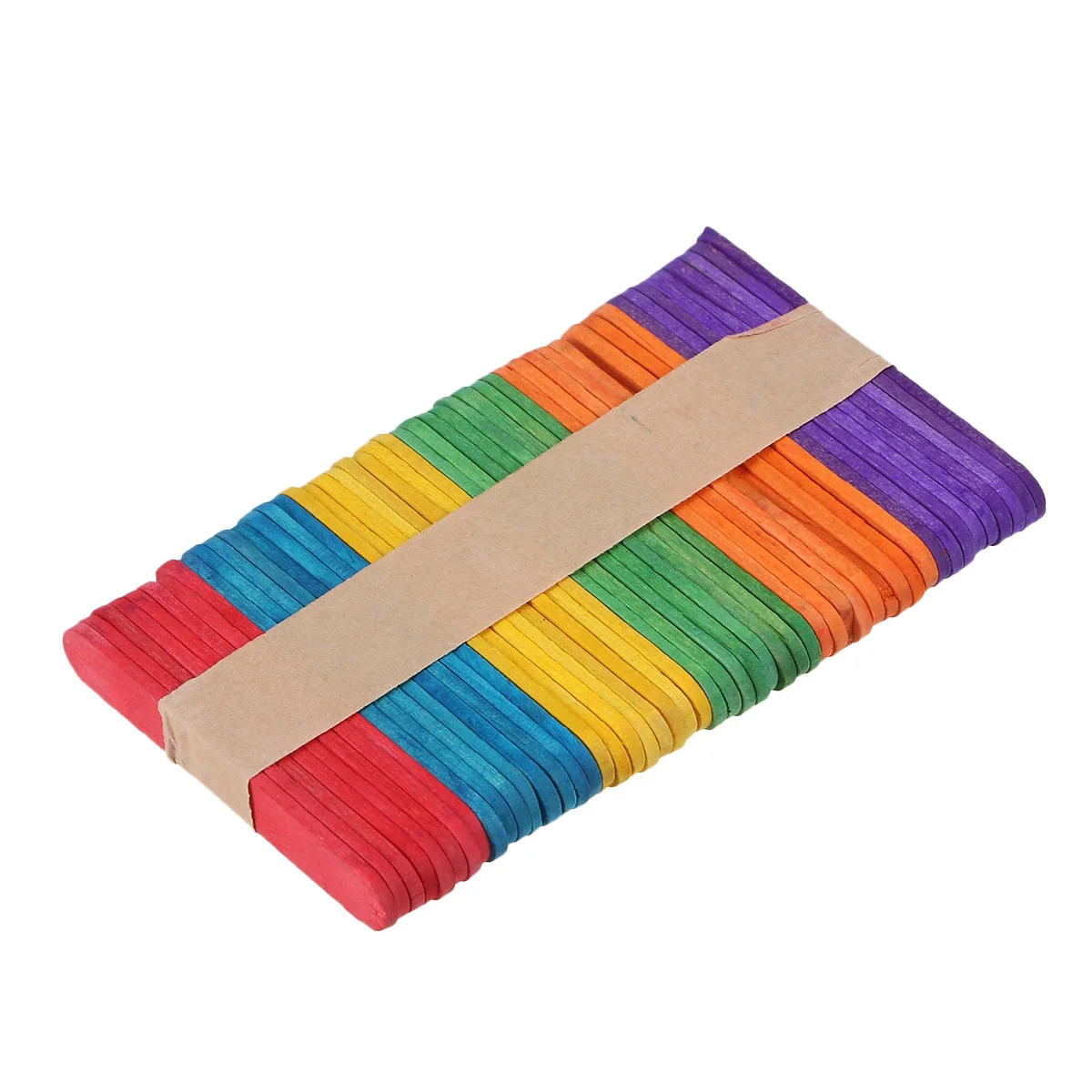 9 3x1x2cm Colored Popsicle Stick Children Wooden Sticks Crafts Plant Label Stakes