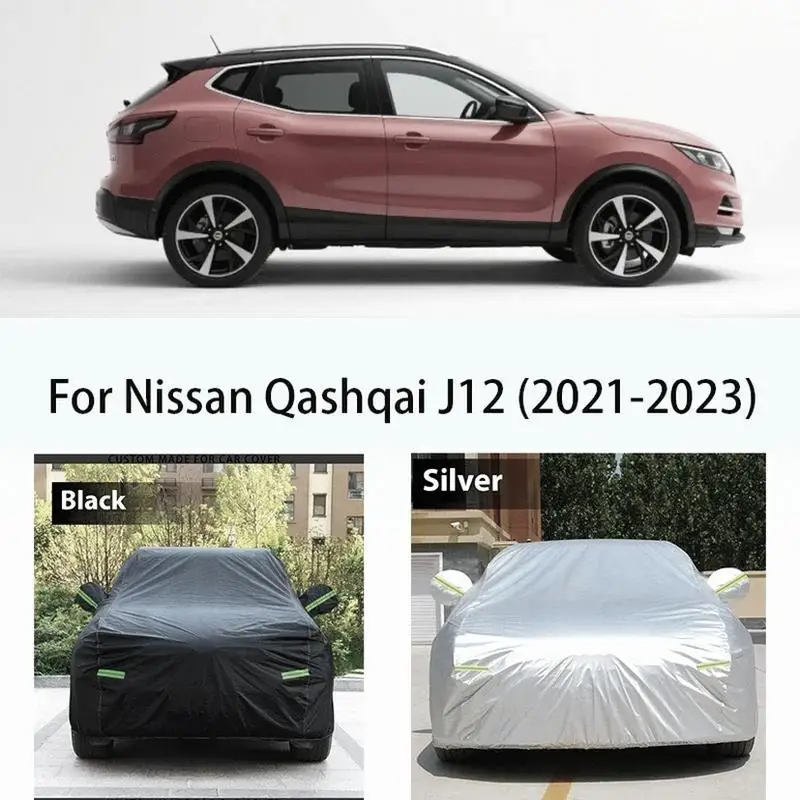 

For Nissan Qashqai J12 2021 2023 Full Car Cover Outdoor Anti UV Waterproof Dustproof Auto Sun Shade Snow Rain Protection Car Cov