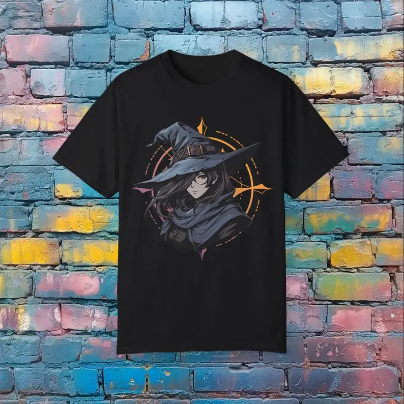 Female Mage Design T-Shirt - Gamer Graphic Tee