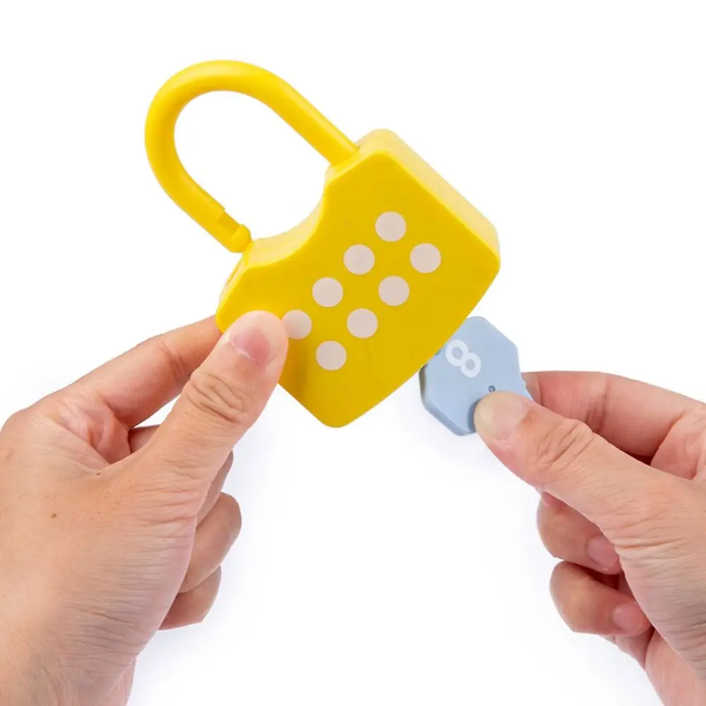 Conteo de matemáticas, llave de bloqueo de números, juguetes a juego, llave de desbloqueo, juguetes educativos para edades tempranas, resuelve el laberinto, número de aprendizaje de plástico