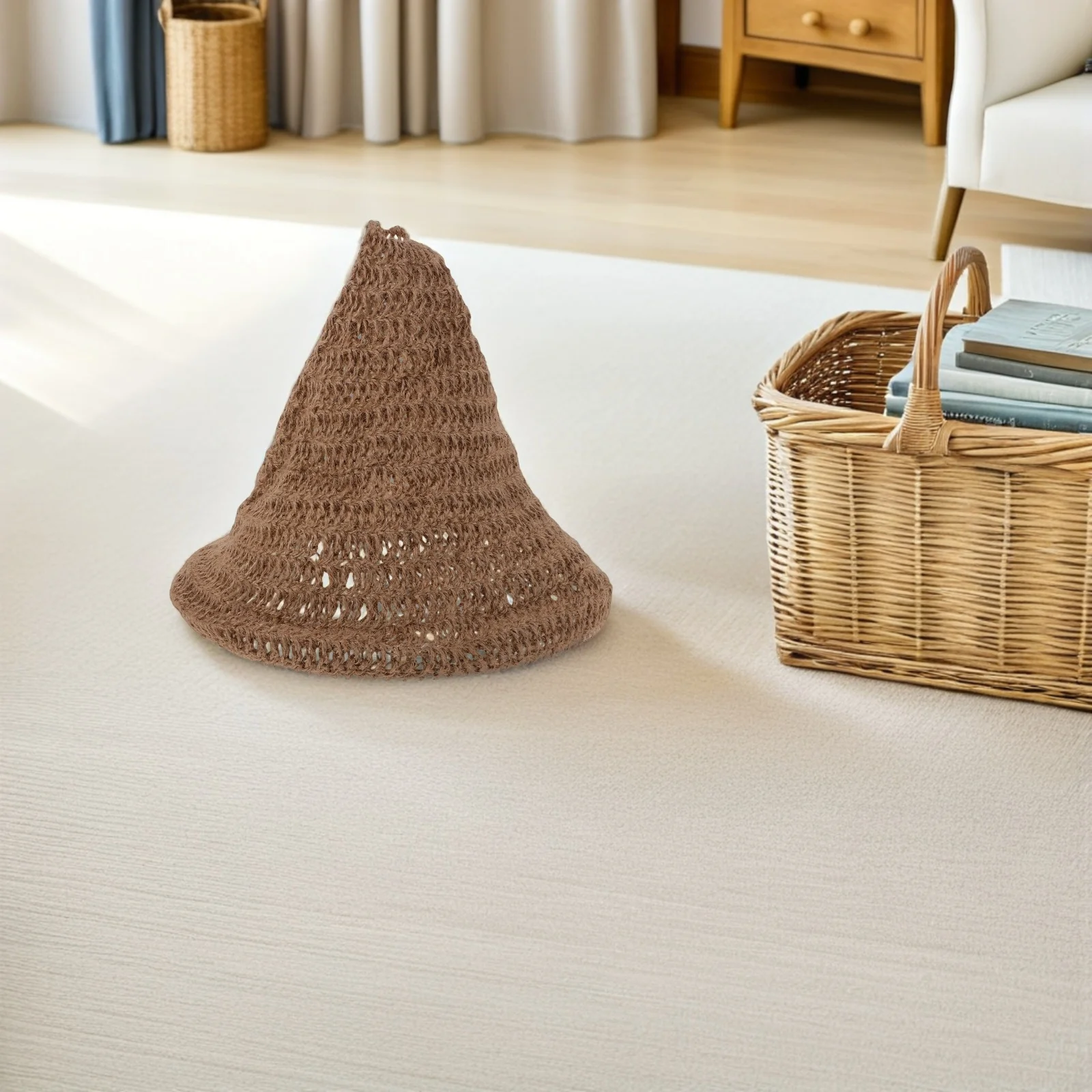 بوهو المنسوجة يدويا القطن حبل القنب عاكس الضوء ريفي قلادة غطاء خفيف خمر البوهيمي نمط ضوء السقف الظل لغرفة النوم #4