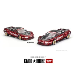 TSM MINI GT KAIDO HOUSE open back cover 1:64 Honda NSX headlights can jump alloy car model