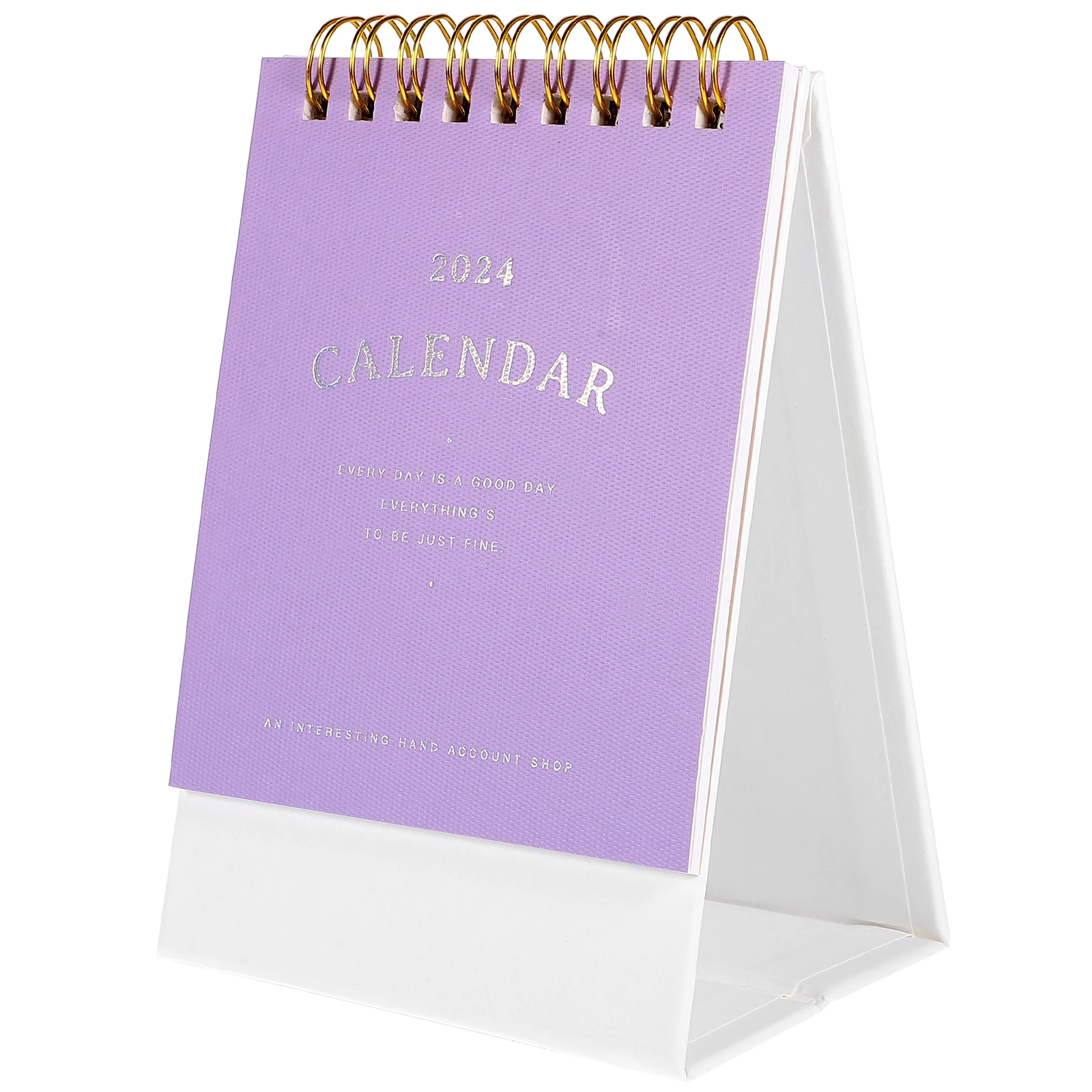 

1pc Thick Paper Desk Calendar 2024 Coil Binding Smooth Writing Surface Home Office Decorative Standing Calendar Monthly