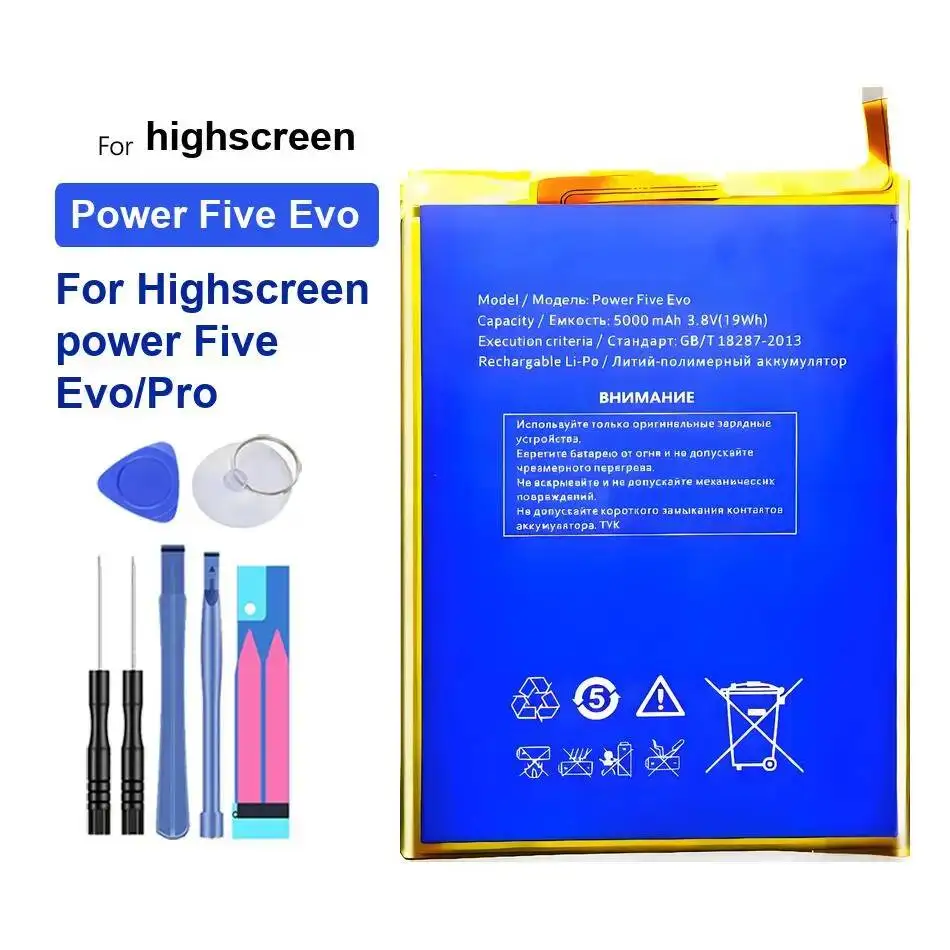 

Mobile Phone Battery For Highscreen Power Five Evo Five Pro Evo Reliable Power Supply 5000mAh