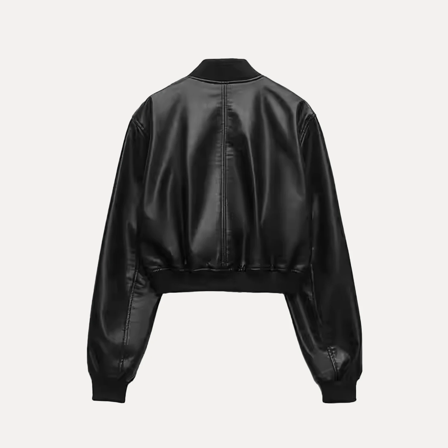 Z 2025 Nuovo Faionable Pilot Jaet Capispalla da donna Simulazione in pelle Street Sle Lungo Sve Cerniera cappotto ort