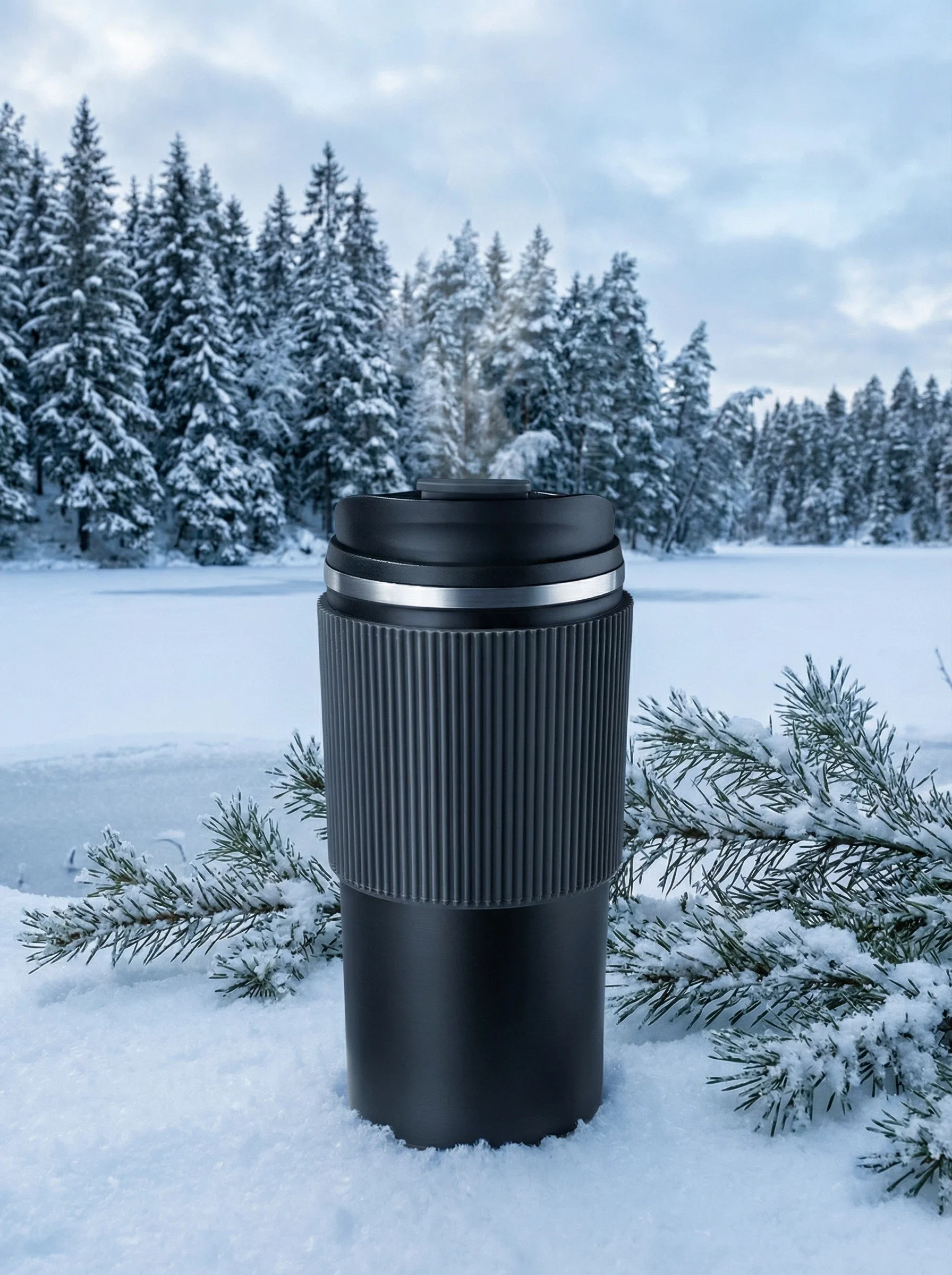 380ml/510ml Double Stainless Steel 304 Coffee Thermos Mug Leak-Proof Non-Slip Car Vacuum Flask Travel Thermal Cup Water Bottle