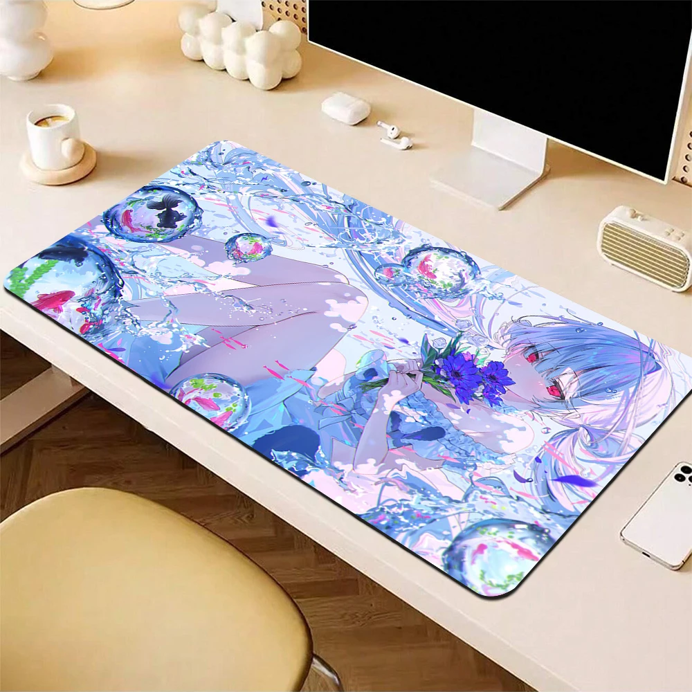 

Cute Anime Girl Mouse Pad Large Mousepad Gamer Premium Gaming Mouse Mat Computer Desk Mat Otaku Keyboard Pad HD Print Table Mats