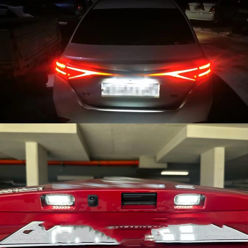 Car CANbus White For Toyota Yaris/Vitz Camry Corolla Ractis Verso Noah Voxy Led Licence Number Plate LED Lamp Light OEM REPLACE