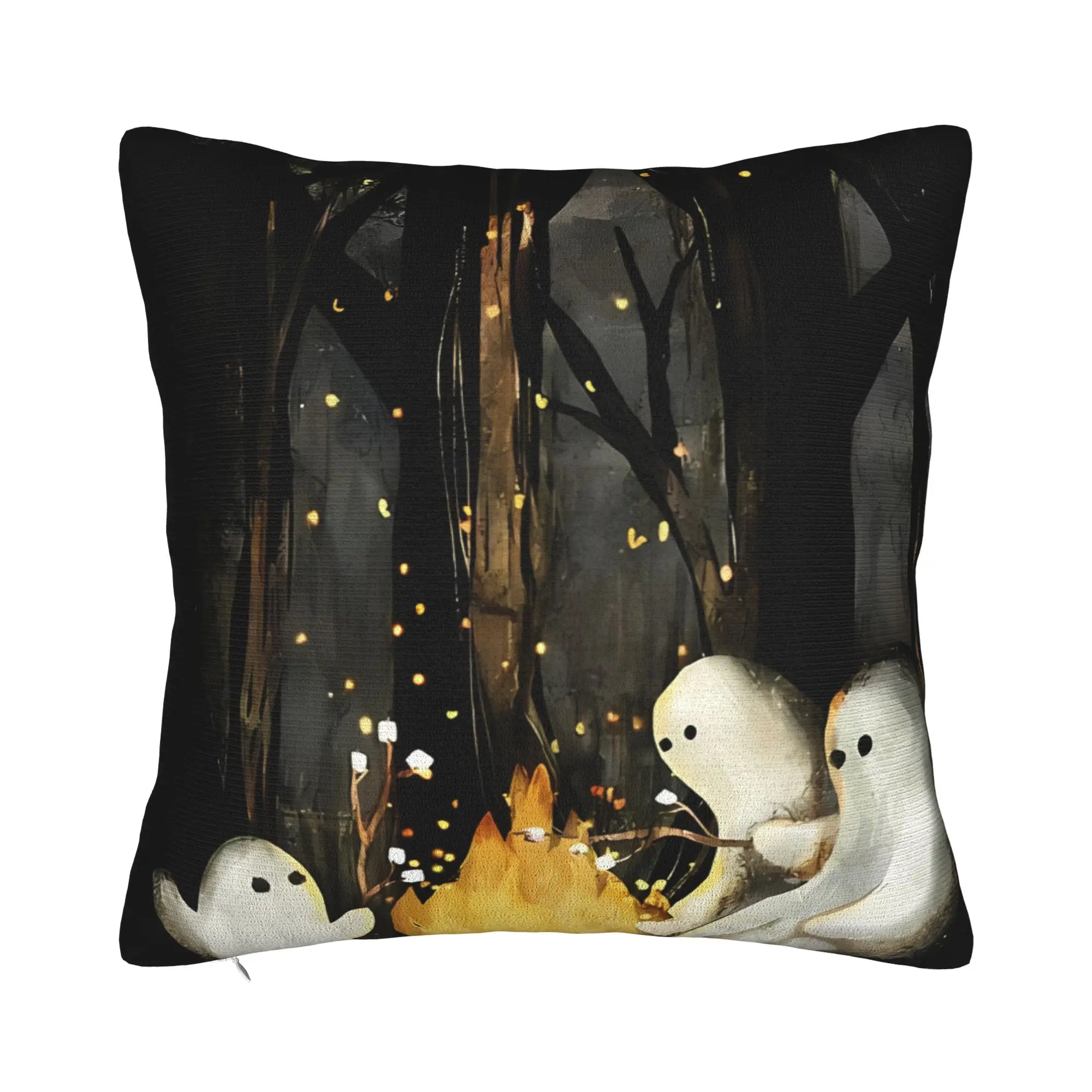Marshmallows And G Ghost Stories  Decorative Pillowcases for Cozy G-Ghost Pillow Cover Soft Durable
