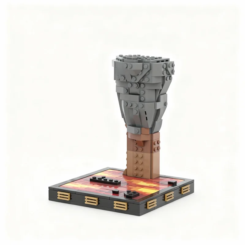 

NEW 374PCS MOC Fantasy Movie Destruction One Ring Lotr 3 Model Custom Brickss Architecture DIY Assembly Display Home Decor Gift