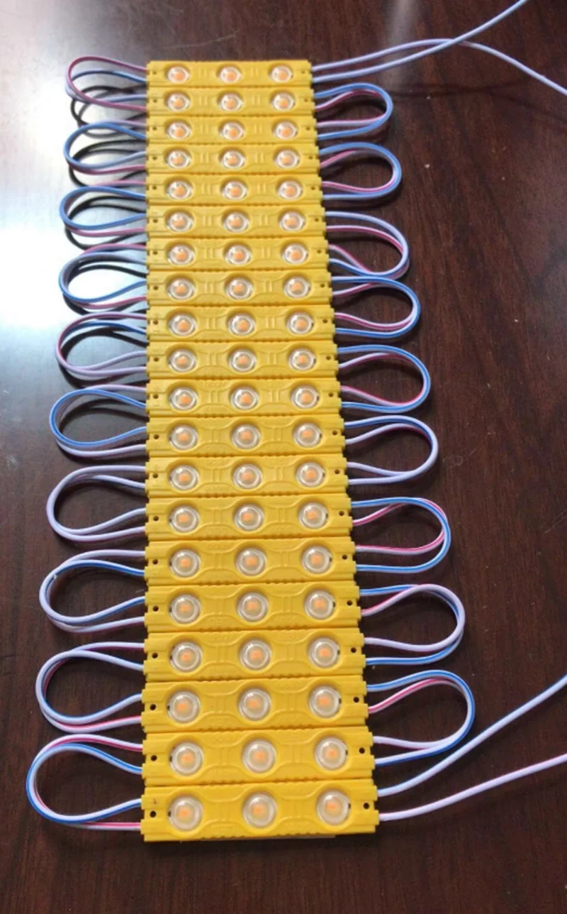 2835SMD Iniezione LED Modulo Segno Luce 20 pz/lotto DC12V 3LED Luminosità Esterna Impermeabile Insegna Pubblicitaria Retroilluminazione