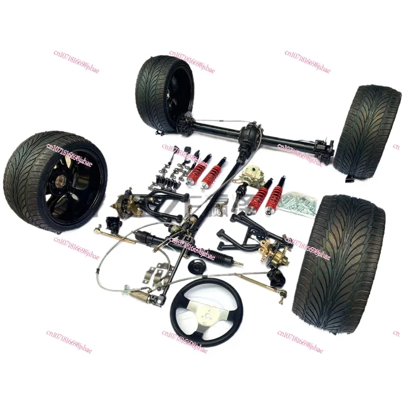 Homemade Kart Modified Four-wheeled Motorcycle Frame Suspension Differential Shaft Drive Rear Axle Steering Disc Brake