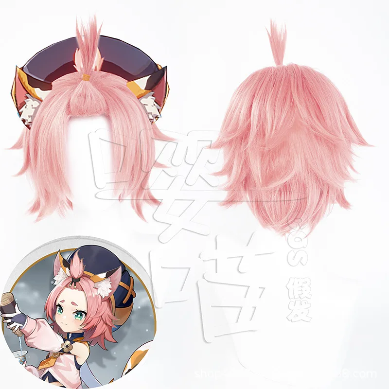 لعبة جينشين تأثير شعر مستعار إيولا بيروكات صناعية تأثيري ازياء أنيمي ديونا تاليا ميكا نويل ألبيدو ديلوك فينتي كلي تأثيري الباروكات