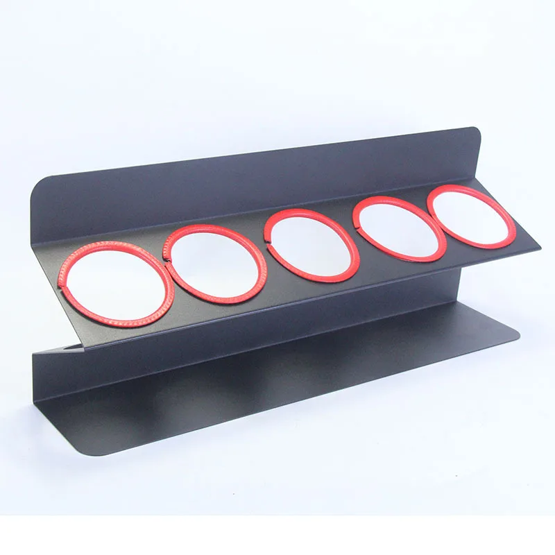 

Z-shaped hanging five-position wax bottle rack placement device is used for car wash shop wax bottle rack