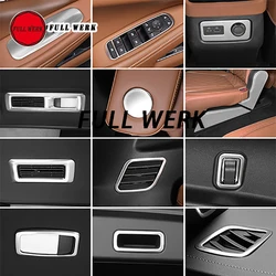 SS Car Interior Decoration for Infiniti QX60 2022 Window Switch Air Vent Reading Light Tailgate Handle Trim Sticker Cover Access