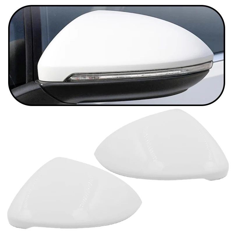 

1 Pair Car Left & Right Side Rearview Mirror Cover Cap Housing Fit for VW Golf 7 2015 2016 2017 2018 2019 2020 White Plastic