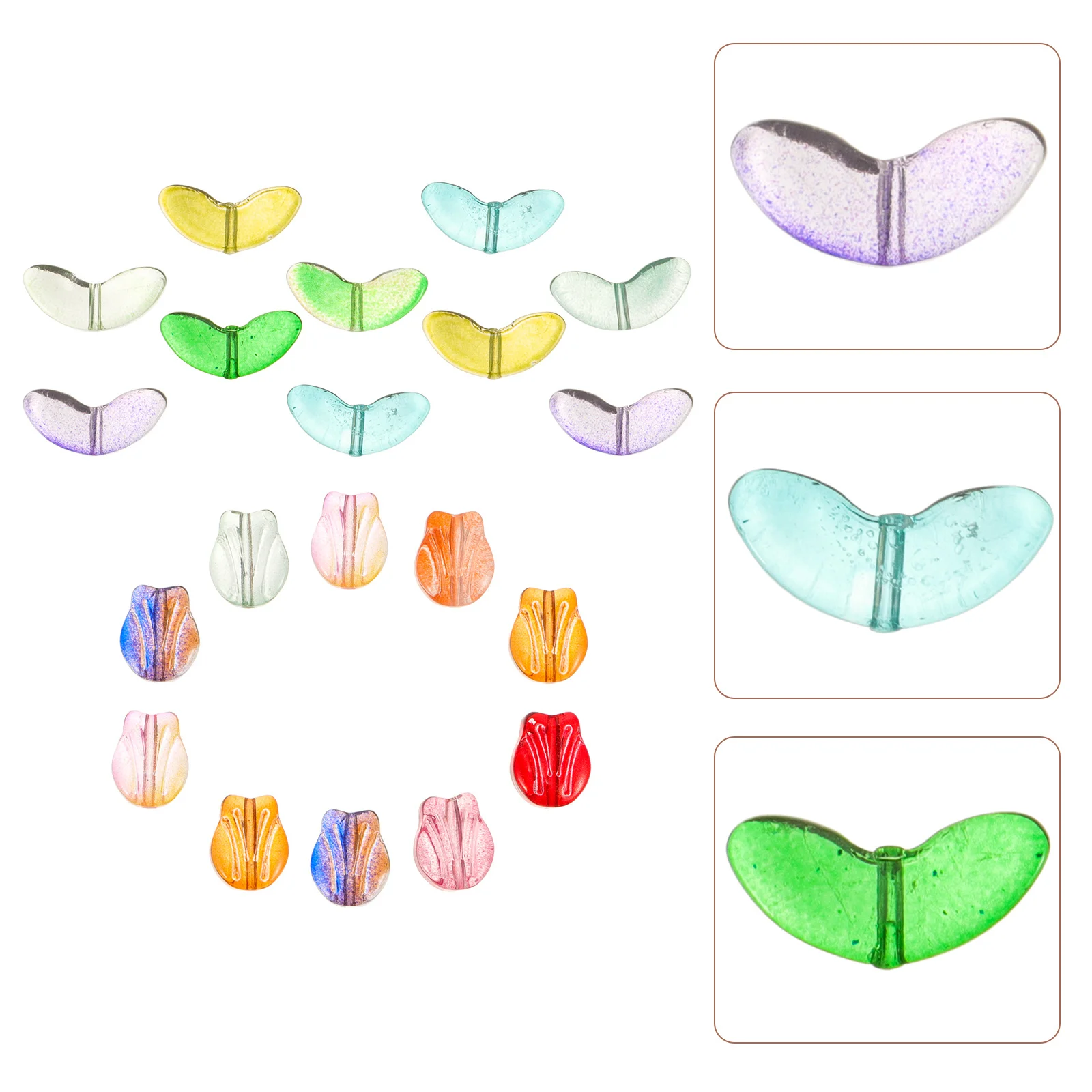 

20Pcs Tulip Beads Acrylic Spacer Charms Small DIY Jewelry Making Supplies Bracelet Necklace Craft Accessories Tulip Charms