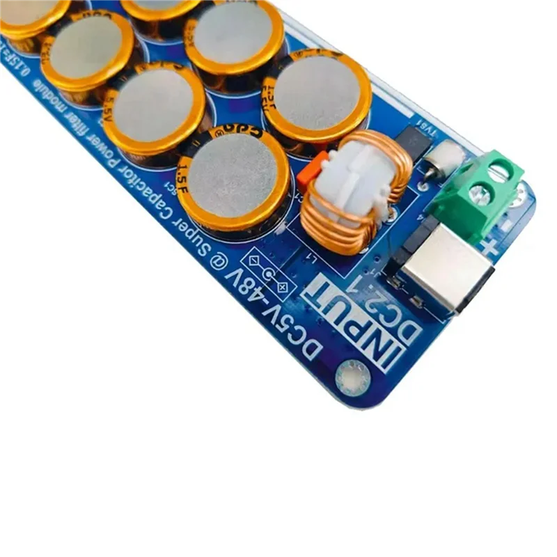FEDI-2X 5V-48V 10A суперконденсаторная плата фильтра, линейный импульсный источник питания для усилителя наушников Raspberry Pi