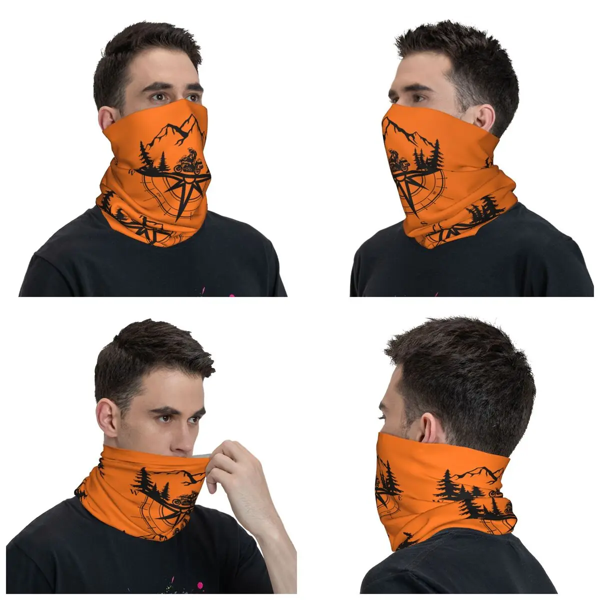 Custom Mountain Adventure GS Motorbike Compass Explore Winter Headband Neck Warmer Tube Scarf Motorrad Biker Face Bandana Gaiter