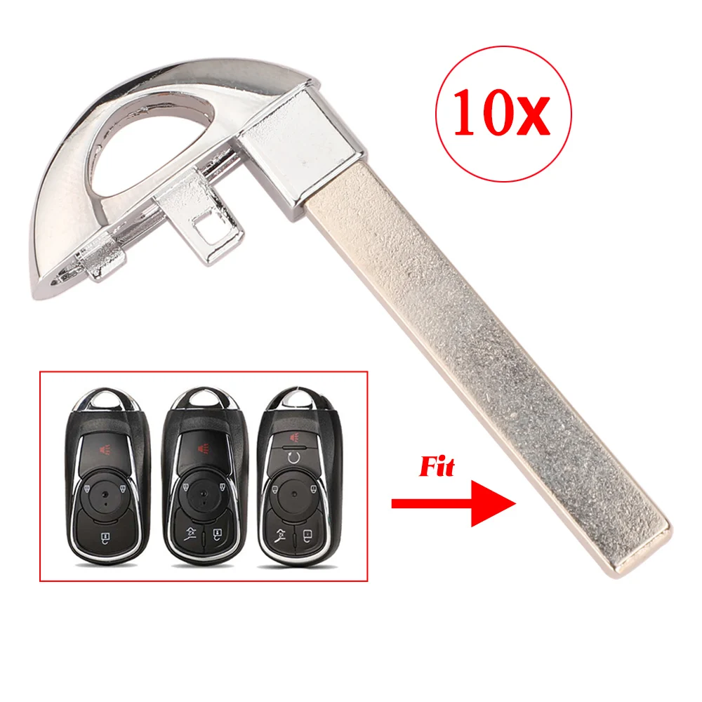 

jingyuqin 10pcs Insert Emergency Car Key Blade For Buick Regal Encore Enclave Envision LaCrosse for Opel Remote Card Uncut Blank