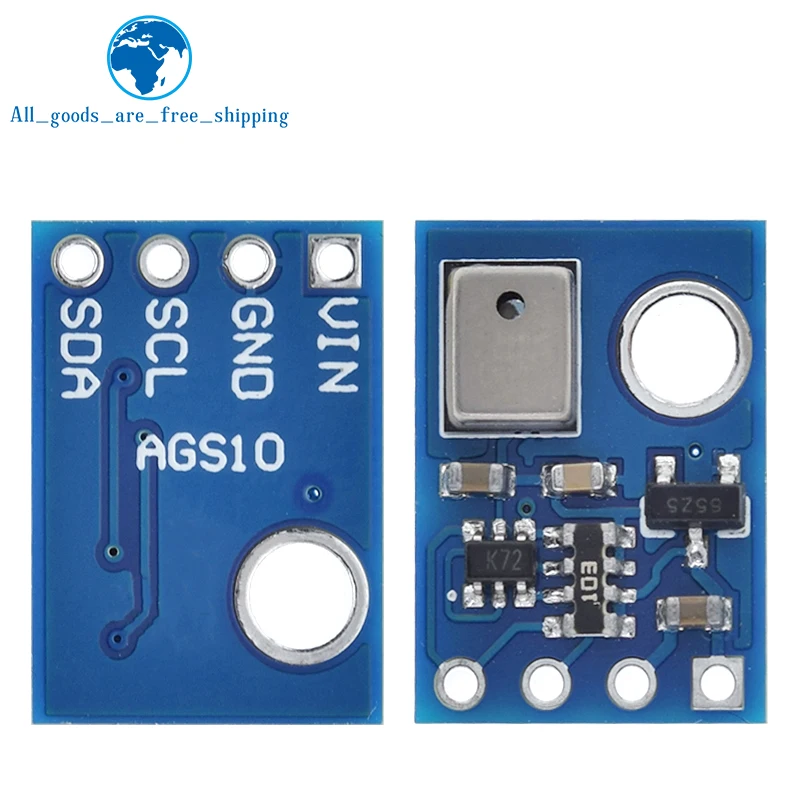 TZT AGS10 TVOC Air Quality Gas Sensor I2C MEMS Replaces AGS02MA For Arduino