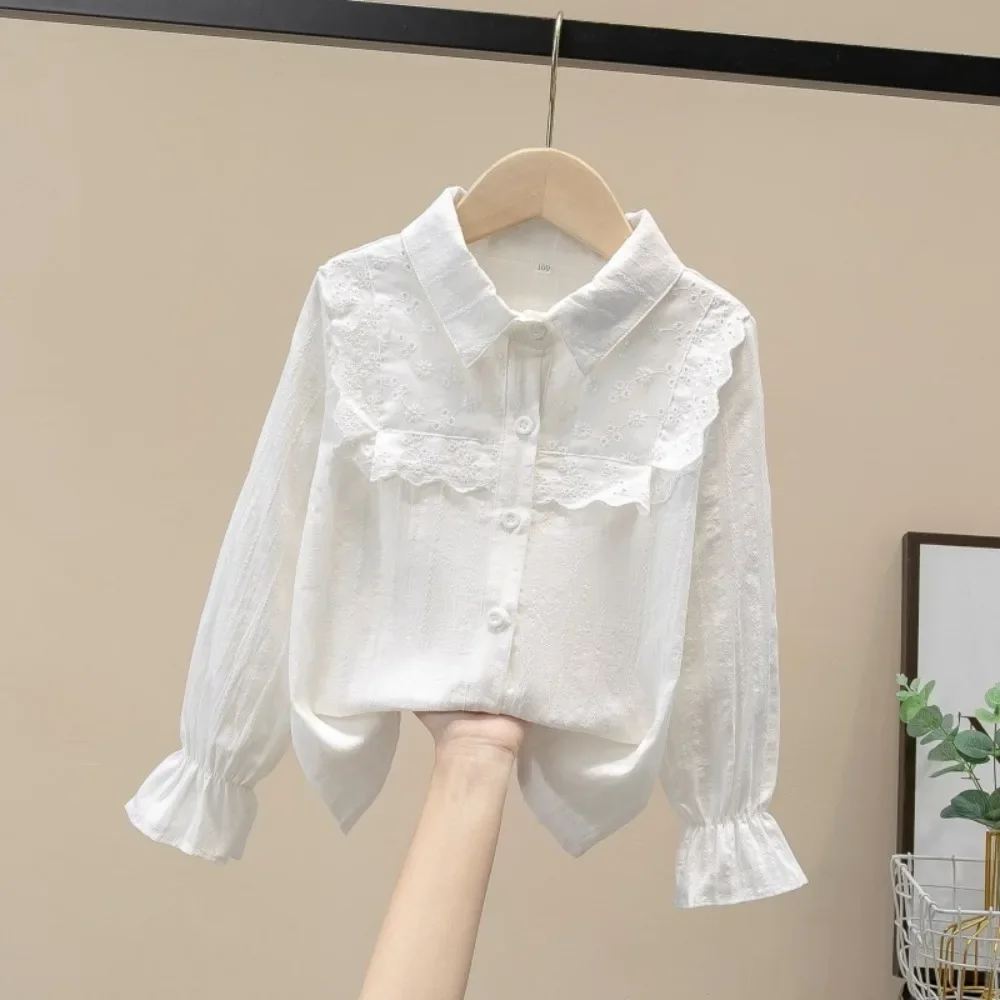 Children's Clothing Blouse for Girls Kids Shirts Toddler Girl Clothes Top Vintage Casual Fairy Princess Cute Elegant Long Sleeve