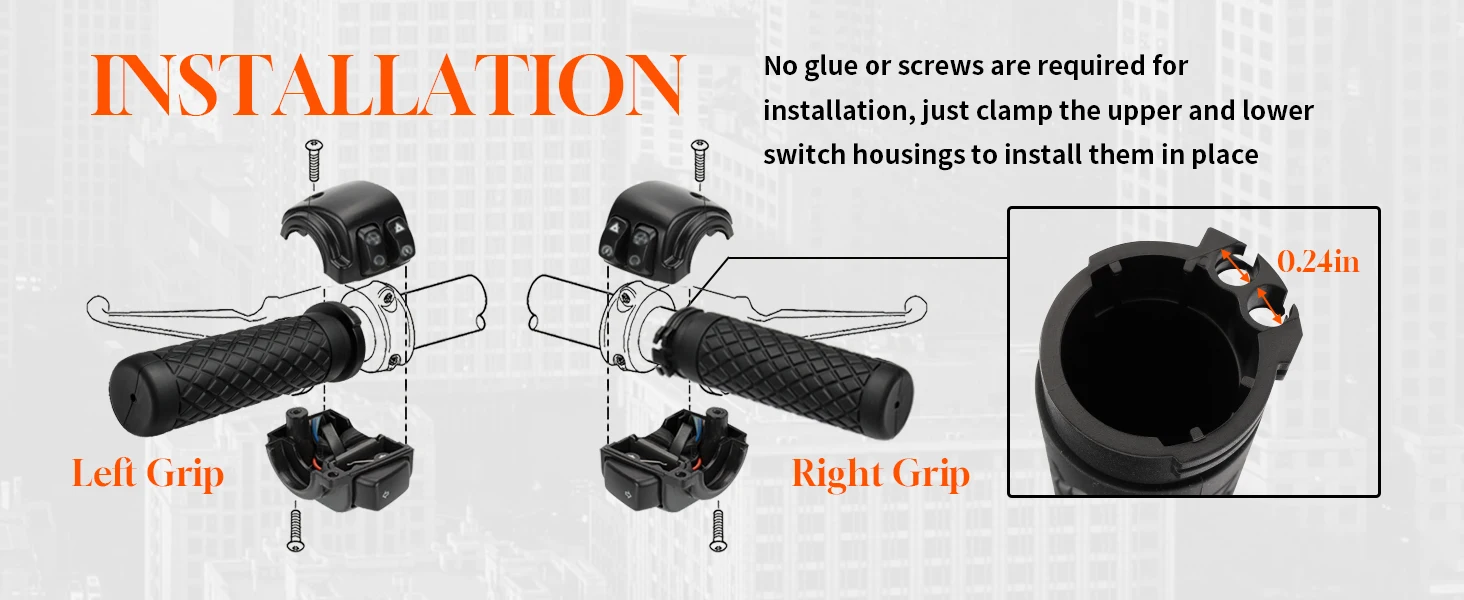 1"-Lenkergriffe für Harley Gaszuggriff 1996-2007 Touring 1996-2017 Dyna 1995-2015 Softail 1996-Up Sportster – Detail 6