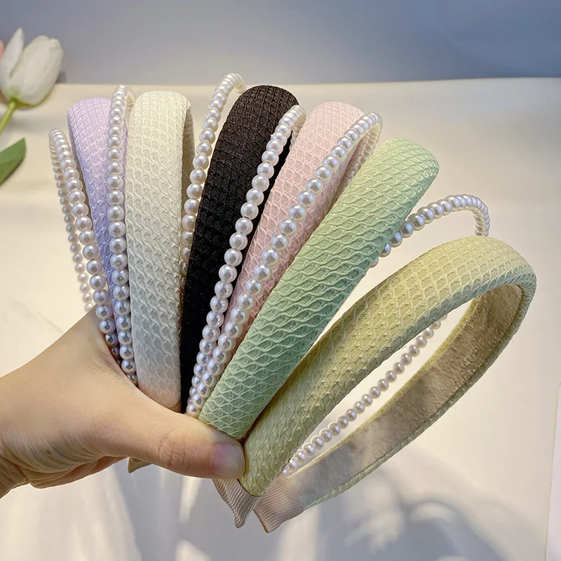 Spring and Summer New Simple Fashion Pearl Hairband Girl Daily Versatile Headand Hair Accessories