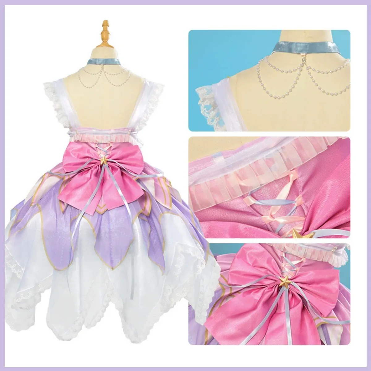 Anime Game Infinity Nikki Cosplay Costume Birthday Party Sweet Pink Princess Dress Lolita Skirt Woman Sexy Kawaii Carnival Suit view 5